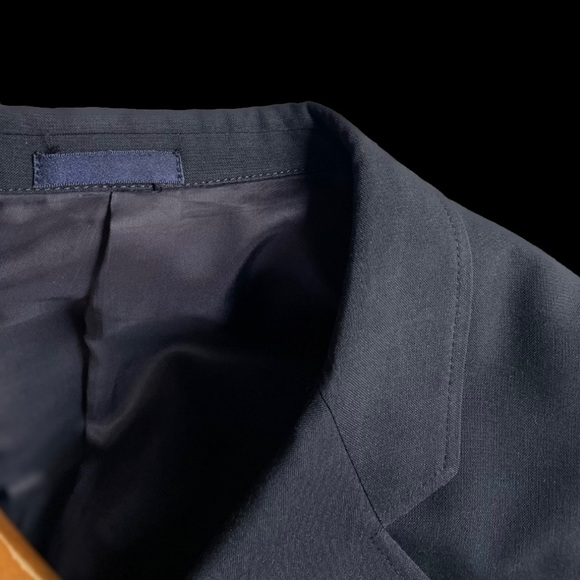 TRIMINHGAM’S BERMUDA | 46 L | Navy Dacron Wool Sport Coat Suit Jacket - Picture 2 of 6